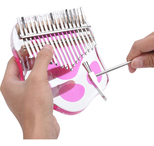 Juego De Piano Kalimba Para Pulgares, 17 Teclas, Acrílico, P
