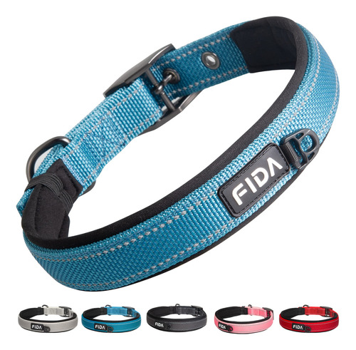 Collar De Perro Fida Heavy Duty, Acolchado De Neopreno, Para
