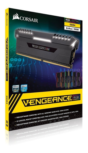 Memória Corsair Vengeance Led Rgb 16gb (2x8gb) 2666mhz Ddr4 