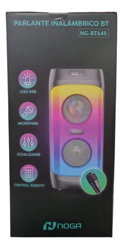 Parlante Portatil Bluetooth Microfono Karaoke + Control Noga