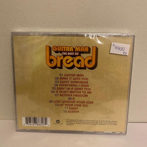 Bread Guitar Man: The Best Of Bread Cd Eu Nuevo