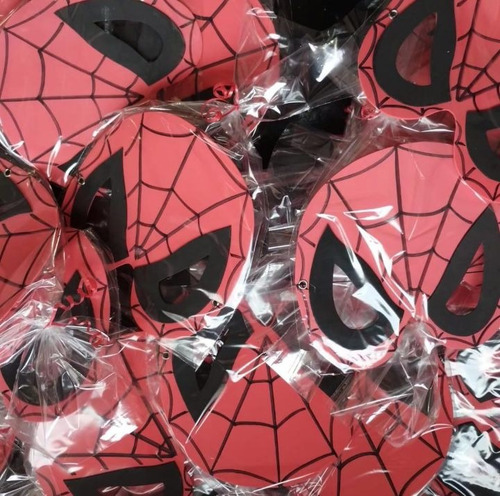 Máscara En Goma Eva Hombre Araña X10 Unidades Variado Mascara