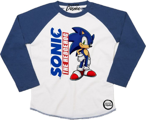 Polera Manga Larga De Niño Sonic Transfer