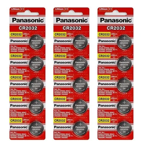 Batería De 3 Voltios De Lithium Panasonic Cr2032, 5 Recuento
