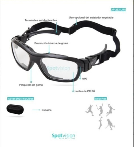 Imagen 3 de 9 de Gafa Anteojos Protector Ojos Pelota Paleta Squash