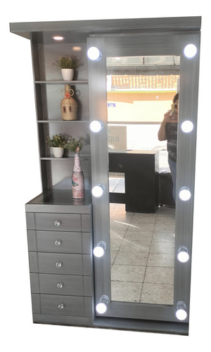 Zapatera Tocador Vanity Hollywood 1mt Gris