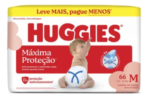 Fralda Huggies Supreme Care M C/ 66 Unidades Gênero Sem Gênero Tamanho Médio (m)