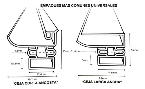 Rollo Empaque Tipo Ballena Para Refrigerador 12 Metros