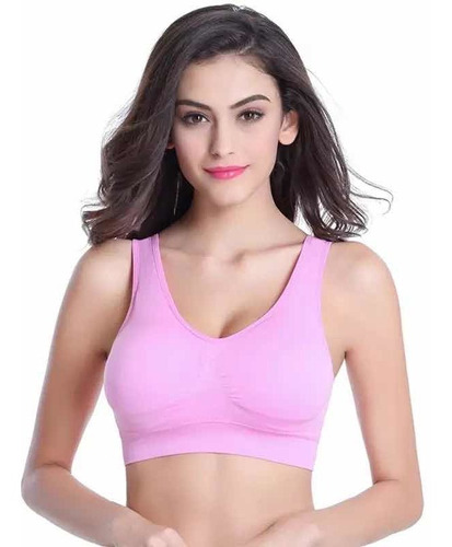 Brassiere Deportivo Rosa Mujer Deporte Cómodo Lencería