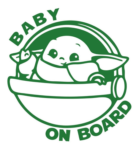 Calco Bebe A Bordo Sticker Vinilo Star Wars Sw Baby On Board