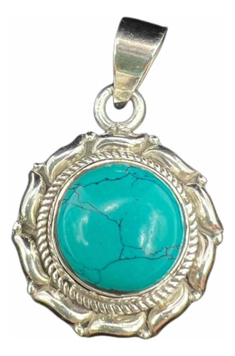 Colgante De Plata Fina 926 Con Piedra Turquesa.