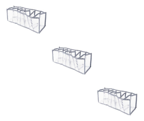 Cajas De Almacenamiento 3 Piezas Transparentes Organizador R