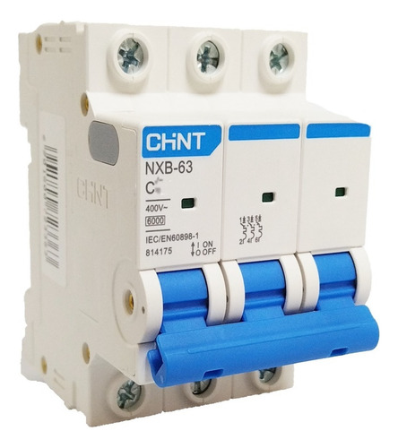 Interruptor Termomagnético 3 Polos 4a Riel Din 6ka C Chint