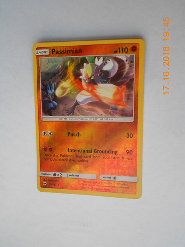 Passimian - Carta Estrella Pokemon N°79/147 Año 2017