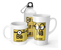 Comprar Set De Taza + Botella + Conica Minions Elementos Quimicos