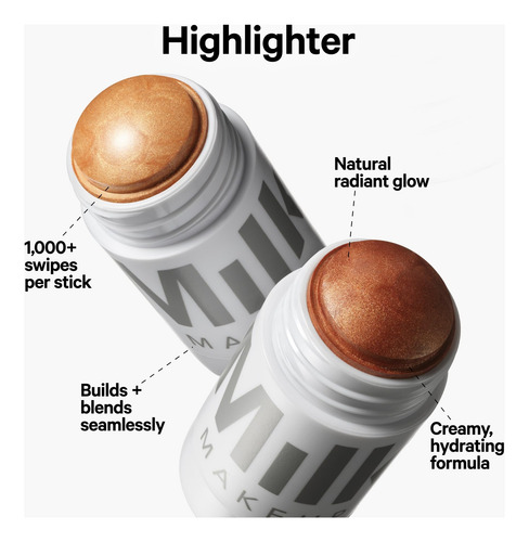 Crema En Barra Highlighter Milk Makeup Turn Golden Peach, 6