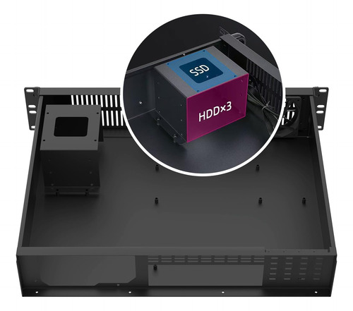 2u Micro Atx Compact Rack Mount 2 X 5.25 Soporte De Chasis A