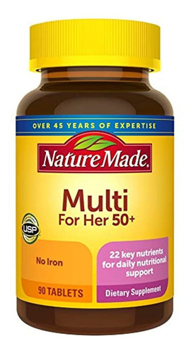 Nature Made Multivitamínico 50 Tabletas Con Vitamina D
