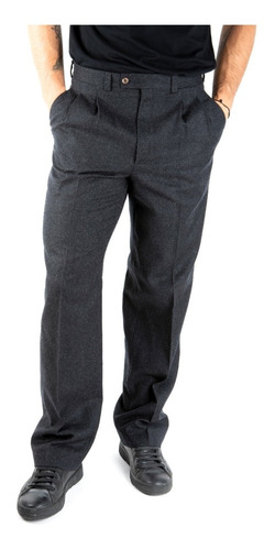 Pantalon Hombre Franela Cheviot Pura Lana Olegario 