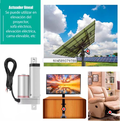 Actuador Lineal De Motor Torque Aluminio Dc12/24v 50mm