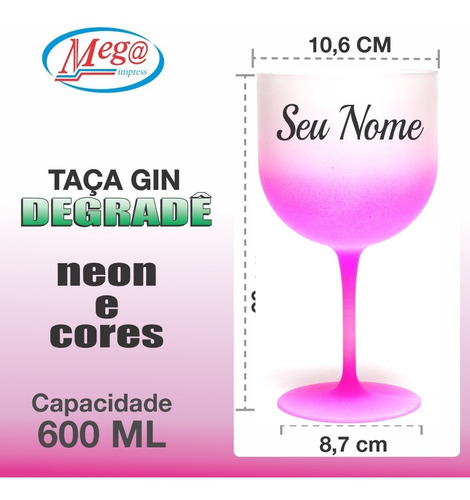 Imagem 8 de 8 de 10 Taças De Gin Degrade Personalizadas Com Nomes Individuais