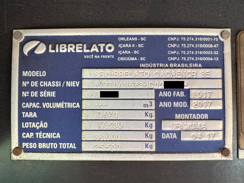 Bitrenzao 9 Eixos Librelato 2017
