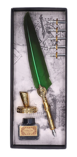 Pluma Exquisita Vintage Elegante Acero Inoxidable