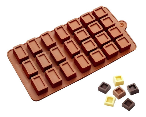 Moldes De Silicona Moldes Para Chocolates Cuadrados 24 Cavid
