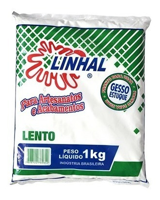 Imagem 5 de 10 de Kitgesso Em Pó Secagem Lenta Indeflex- Linhal C/2kg + Coran