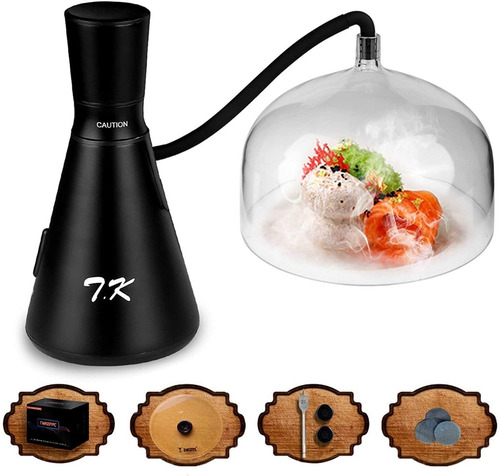 Imagen 1 de 7 de Set Pistola Ahumar Alimentos Infusor Humo Comida Bebida Tmke