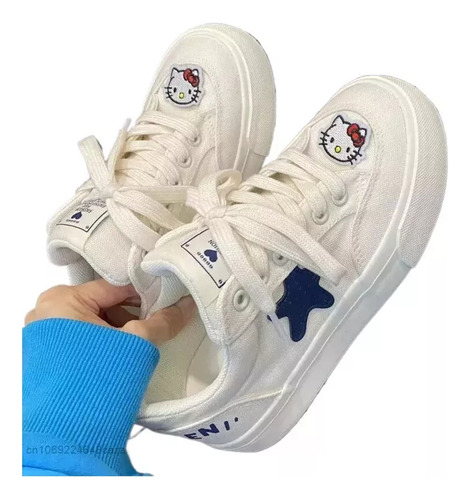 Zapatos De Lona Sanrio Hello Kitty, Zapatillas De Mesa