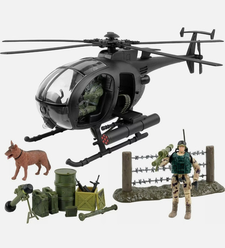 Combat Helicopter- Helicóptero Little Bird- Escala: Gi Joe