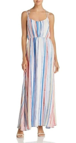 Revolve Jack Vestido  Maxi Largo Rayas  Verano M Mediano