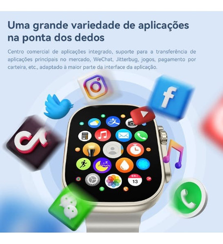 Relógio Smartwatch Android 5g Duas Câmeras Chip Wi-fi 64gb Preto . . .
