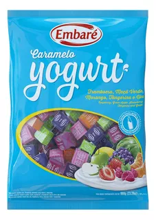 Bala Caramelo Iogurte Frutas Sortidas Azul - Embaré