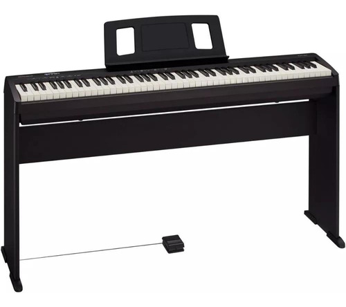 Piano Digital Roland Fp10 Preto 88 Teclas C/ Estante E Pedal