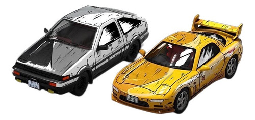 Time Micro 1:64 Inicial D Toyota Ae86 Y Mazda Rx7  Premium