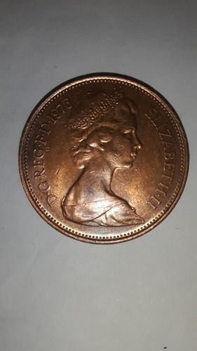 Imagen 1 de 2 de Moneda De Inglaterra Elizabeth Ii     2 New Pence Año 1976