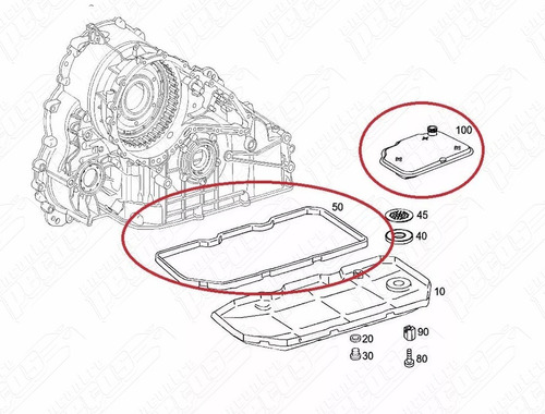 Kit Filtro Junta Câmbio Cvt Mercedes B180 1.7 08-11