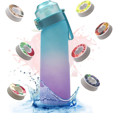 Set Botellas Agua Air 650 Ml, Con 7 Cápsulas Con Sabor A