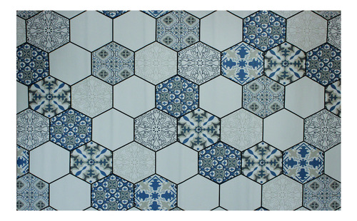 Tapiz Piso Adherible Hexágonos Copos 10m X 60cm Pv03 6m2