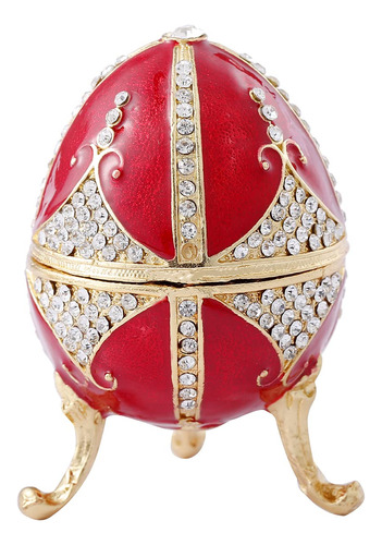 Ingbear Figura Huevo Rojo Faberge Bisagra Regalo Unico Para