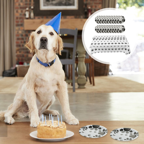 Plato Decorativo Para Fiestas De Perros Con Forma De Pata De