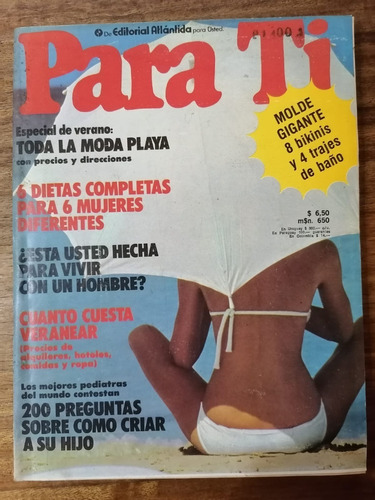 Revista Para Ti - Nº 2730 -  Noviembre Año 1974