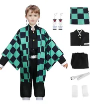 Comprar Anime Cosplay Disfraces Para Niños Conjunto De Halloween-tanjiro Uniforme De Juego De Rol Para Niños Y Niñas Cosplay
