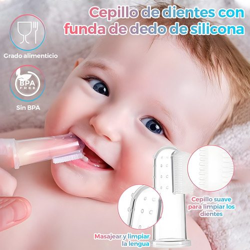 20pcs Kit De Cuidado De Bebe Higiene Termómetros Uñas Rosa