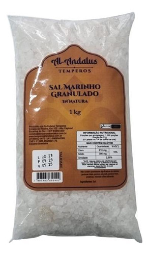 Kit 2x: Sal Marinho In Natura Grosso Al Andalus 1kg