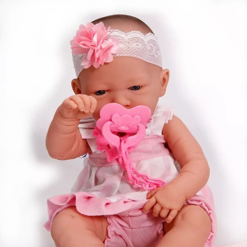 Boneca Bebe Ninos Recem Nascida + Certidão Tipo Reborn