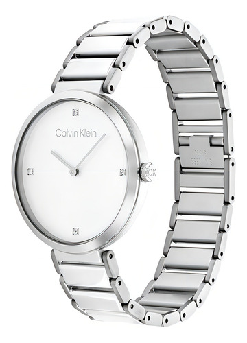 Reloj Calvin Klein Minimalistic T Bar P/mujer Acero Inox Plateado