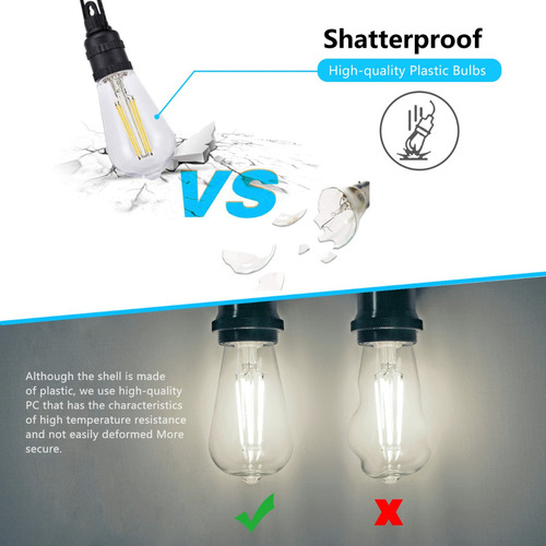Bombillas Led St58 De 6 W, 600 Lm, E26, Regulables 5000 K, 6